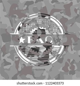 FAQ on grey camouflage texture