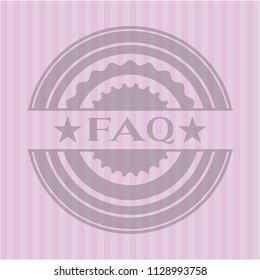 FAQ pink emblem