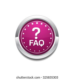 FAQ Pink Vector Button Icon