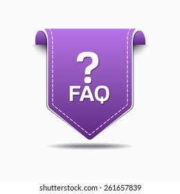 FAQ Purple Vector Icon Design