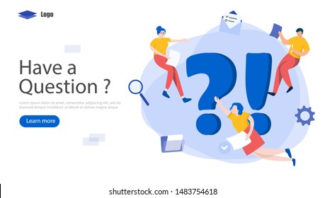 FAQ and Q&A Vector Illustration Concept, Suitable for web landing page, ui, mobile app, editorial design, flyer, banner, and other related occasion