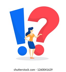 FAQ or question and answer concept. Customer help, support and information. Isolated flat vector illustration