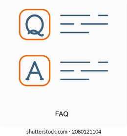 FAQ or Question Answer Icon Concept