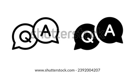 FAQ, question and answer icon vector. Q and A sign symbol