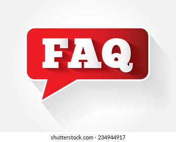 FAQ, question and answer, text message bubble, vector background