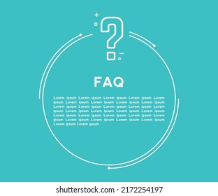 FAQ Question and answers mark icon help sign vector Background