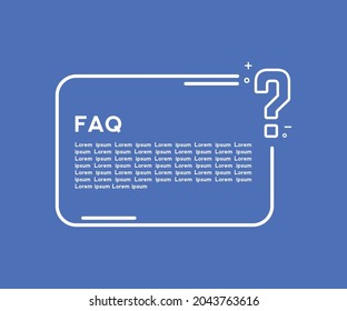 FAQ Question Mark Icon Help Sign Vector Background