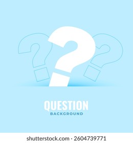 FAQ question mark symbol for web or social questionnaire vector