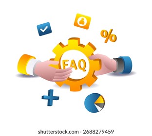 faq question symbol concept illustration
