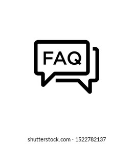 FAQ, questions and answers icon., Q and A speech vector sign, Symbol, logo illustration