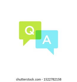 FAQ, Questions And Answers Icon., Q And A Speech Vector Sign, Symbol, Logo Illustration