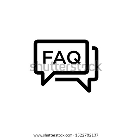 FAQ, questions and answers icon., Q and A speech vector sign, Symbol, logo illustration