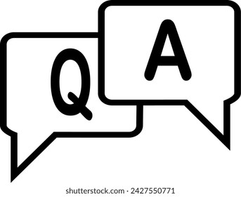 FAQ, questions and answers icon. Replaceable vector design.