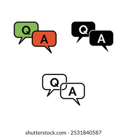FAQ, questions and answers icon vector template illustration design