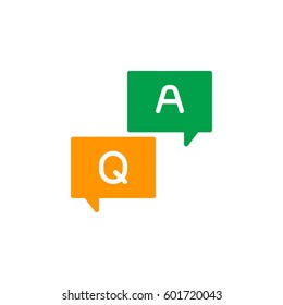 FAQ, questions and answers icon vector, filled flat sign, solid colorful pictogram isolated on white. Symbol, logo illustration. Pixel perfect