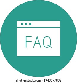 FAQ, Fragen, Webseite Symbol Vektorbild. Kann auch für den Kundendienst verwendet werden. Geeignet für den Einsatz in Web-Apps, mobilen Apps und Printmedien.