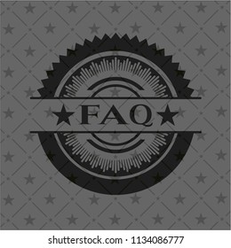 FAQ retro style black emblem