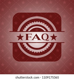 FAQ retro style red emblem