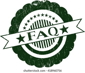 FAQ with rubber seal texture