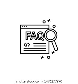 Faq, seo, web, answer icon. Element of customer services icon