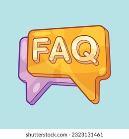 Marcador de signo de FAQ Mark Illustration Vector