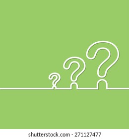 FAQ sign. Question icon. Help symbol. on green background. Vector illustration.