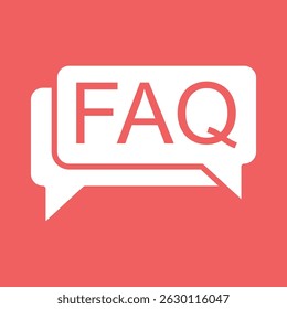 FAQ sign symbol vector flat icon