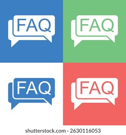 Símbolo de símbolo de FAQ vetor ícone plano