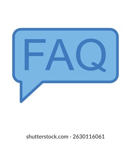 FAQ-Zeichen Symbol, Vektorsymbol, flach