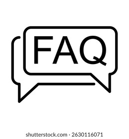 FAQ sign symbol vector flat icon