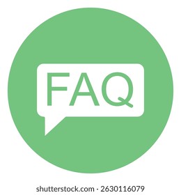 Símbolo de símbolo de FAQ vetor ícone plano