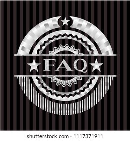 FAQ silver emblem or badge
