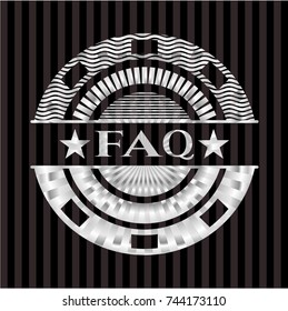 FAQ silvery shiny badge