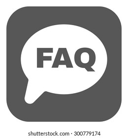 The faq speech bubble icon. Help symbol. Flat Vector illustration. Button