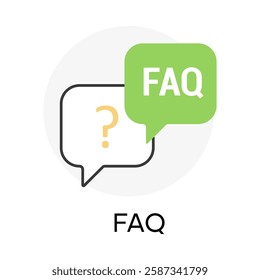 FAQ – Speech Bubble Representing Information and Customer Support