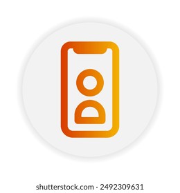 Faq suport outline icon. with gradient color suitable for ecommerce, business and interface symbol icons