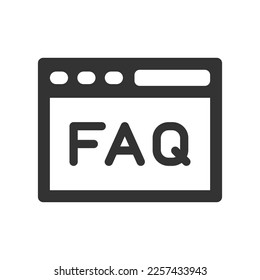 FAQ support icon, Vector Graphics