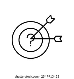 Icono de destino con fondo blanco Vector Ilustración de stock