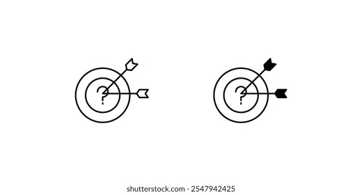 faq ícone de conjunto alvo com branco fundo vetor ilustração stock