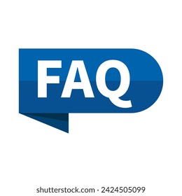 FAQ Text In Blue Ribbon Rectangle Shape For frequently asked questions Information Help Support Guide Business Marketing Social Media
