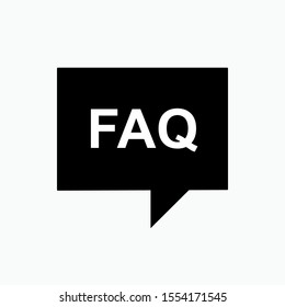 FAQ Text Icon. Frequently Asked Questions Symbol. Applied for Design, Presentation, Website or Apps Elements - Vector.