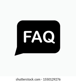 FAQ Text Icon - Vector, Sign and Symbol for Design, Presentation, Website or Apps Elements.