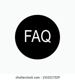 FAQ Text Icon - Vector, Sign and Symbol for Design, Presentation, Website or Apps Elements.