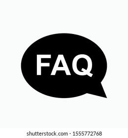 
FAQ Text Icon - Vector, Sign and Symbol for Design, Presentation, Website or Apps Elements.