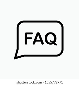 
FAQ Text Icon - Vector, Sign and Symbol for Design, Presentation, Website or Apps Elements.