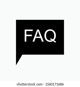 
FAQ Text Icon - Vector, Sign and Symbol for Design, Presentation, Website or Apps Elements.