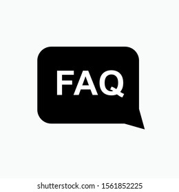 FAQ Text Icon - Vector, Sign and Symbol for Design, Presentation, Website or Apps Elements.