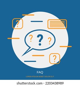 FAQ, User Guide, Tutorial Flat Design Style Vector Concept Illustration