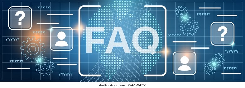 FAQ, user guide, tutorial vector concept illustration. Web banner, header design template