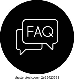 Faq vector icon. Can be used for printing, mobile and web applications.